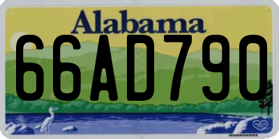 AL license plate 66AD790