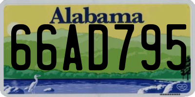 AL license plate 66AD795