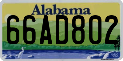 AL license plate 66AD802