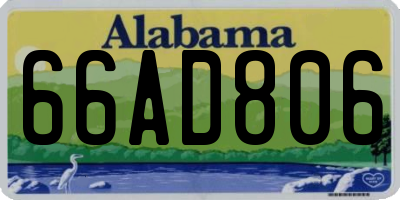 AL license plate 66AD806