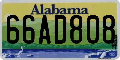 AL license plate 66AD808