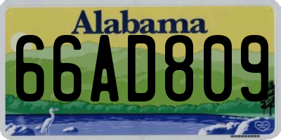 AL license plate 66AD809