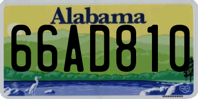 AL license plate 66AD810