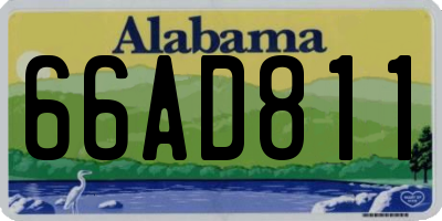 AL license plate 66AD811