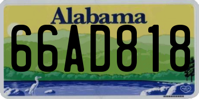 AL license plate 66AD818