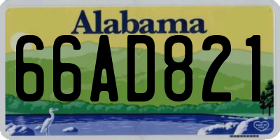 AL license plate 66AD821