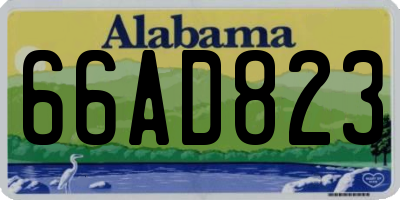 AL license plate 66AD823