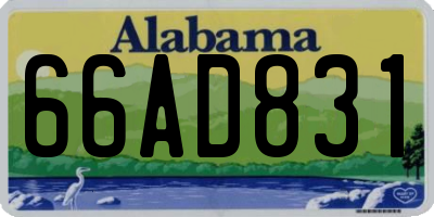 AL license plate 66AD831