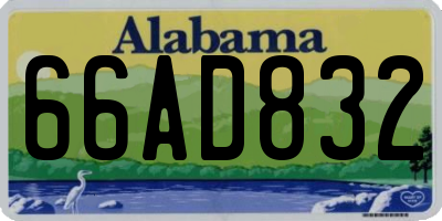 AL license plate 66AD832