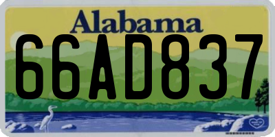 AL license plate 66AD837