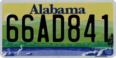 AL license plate 66AD841