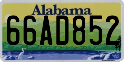 AL license plate 66AD852