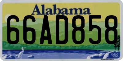 AL license plate 66AD858