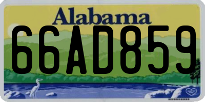 AL license plate 66AD859
