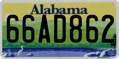 AL license plate 66AD862