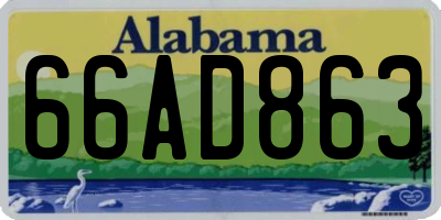 AL license plate 66AD863
