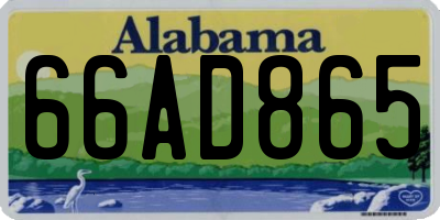AL license plate 66AD865