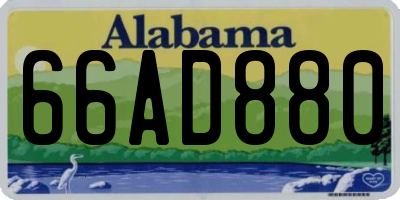 AL license plate 66AD880