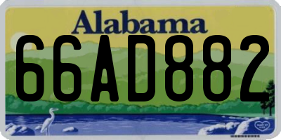 AL license plate 66AD882