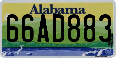 AL license plate 66AD883