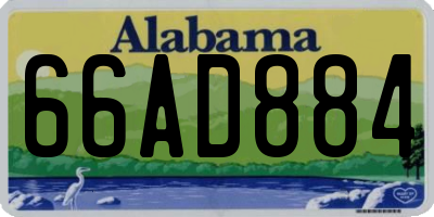 AL license plate 66AD884