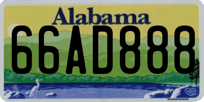 AL license plate 66AD888