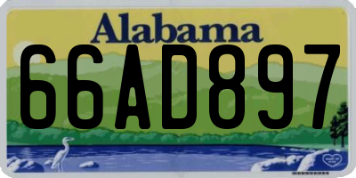 AL license plate 66AD897