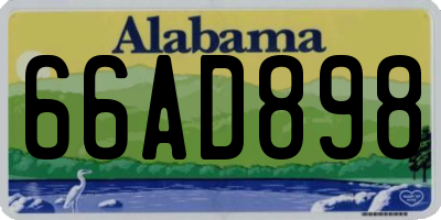 AL license plate 66AD898
