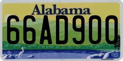 AL license plate 66AD900
