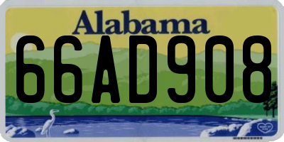 AL license plate 66AD908
