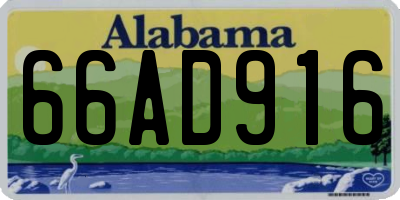 AL license plate 66AD916