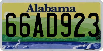 AL license plate 66AD923
