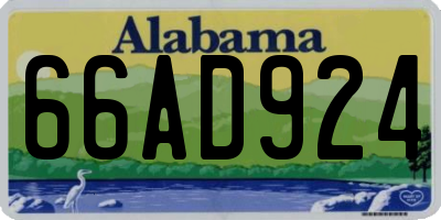AL license plate 66AD924