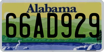 AL license plate 66AD929