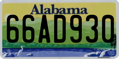 AL license plate 66AD930