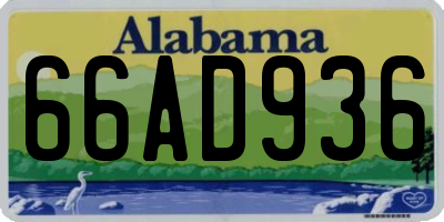 AL license plate 66AD936