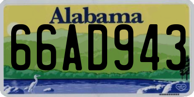 AL license plate 66AD943