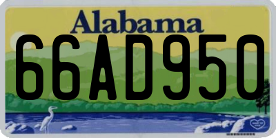 AL license plate 66AD950