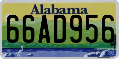 AL license plate 66AD956
