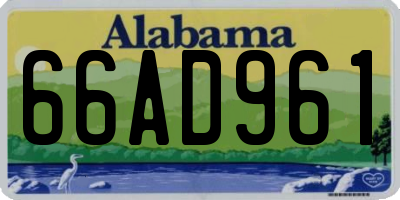 AL license plate 66AD961
