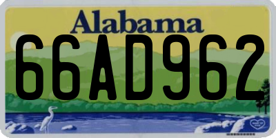 AL license plate 66AD962