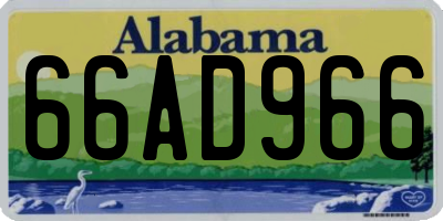 AL license plate 66AD966