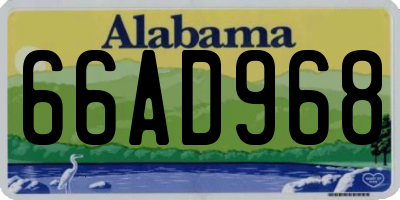 AL license plate 66AD968