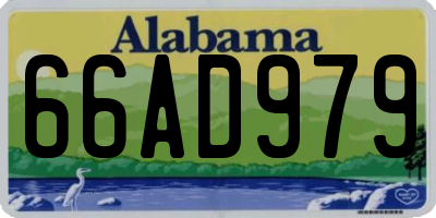 AL license plate 66AD979