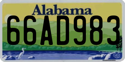 AL license plate 66AD983