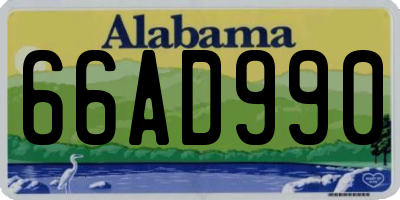 AL license plate 66AD990