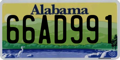 AL license plate 66AD991