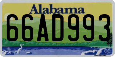 AL license plate 66AD993