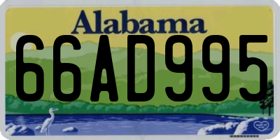 AL license plate 66AD995
