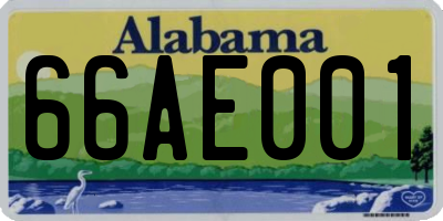 AL license plate 66AE001